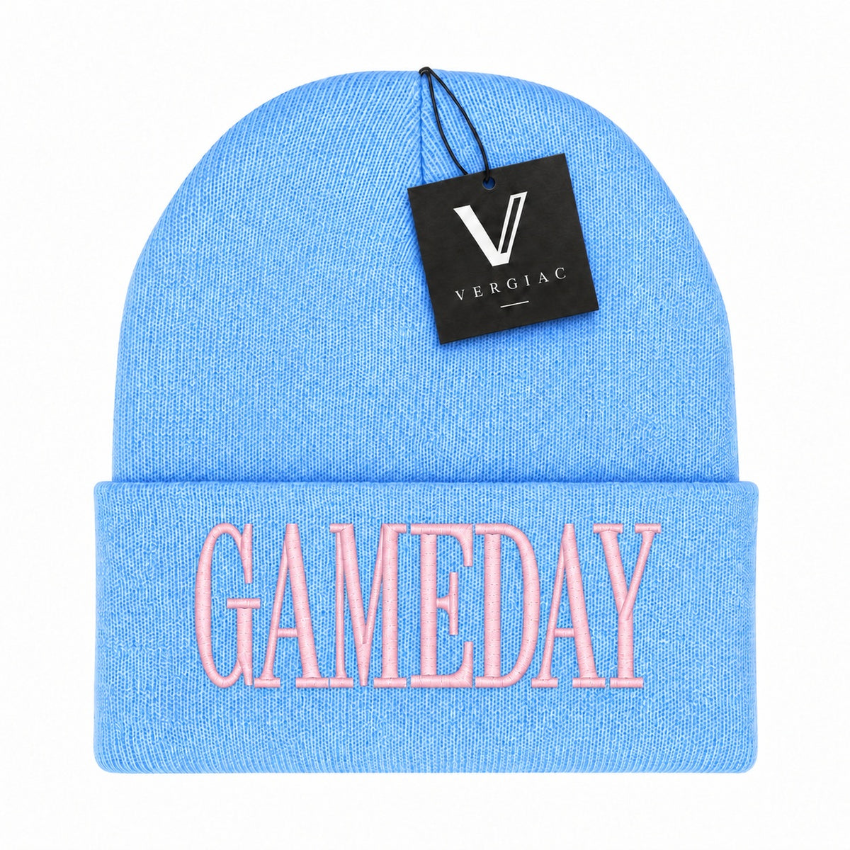 A GAMEDAY Embroidered Acrylic Knitted Hat Unisex High Elasticity High Gram Weight Warm and Comfortable