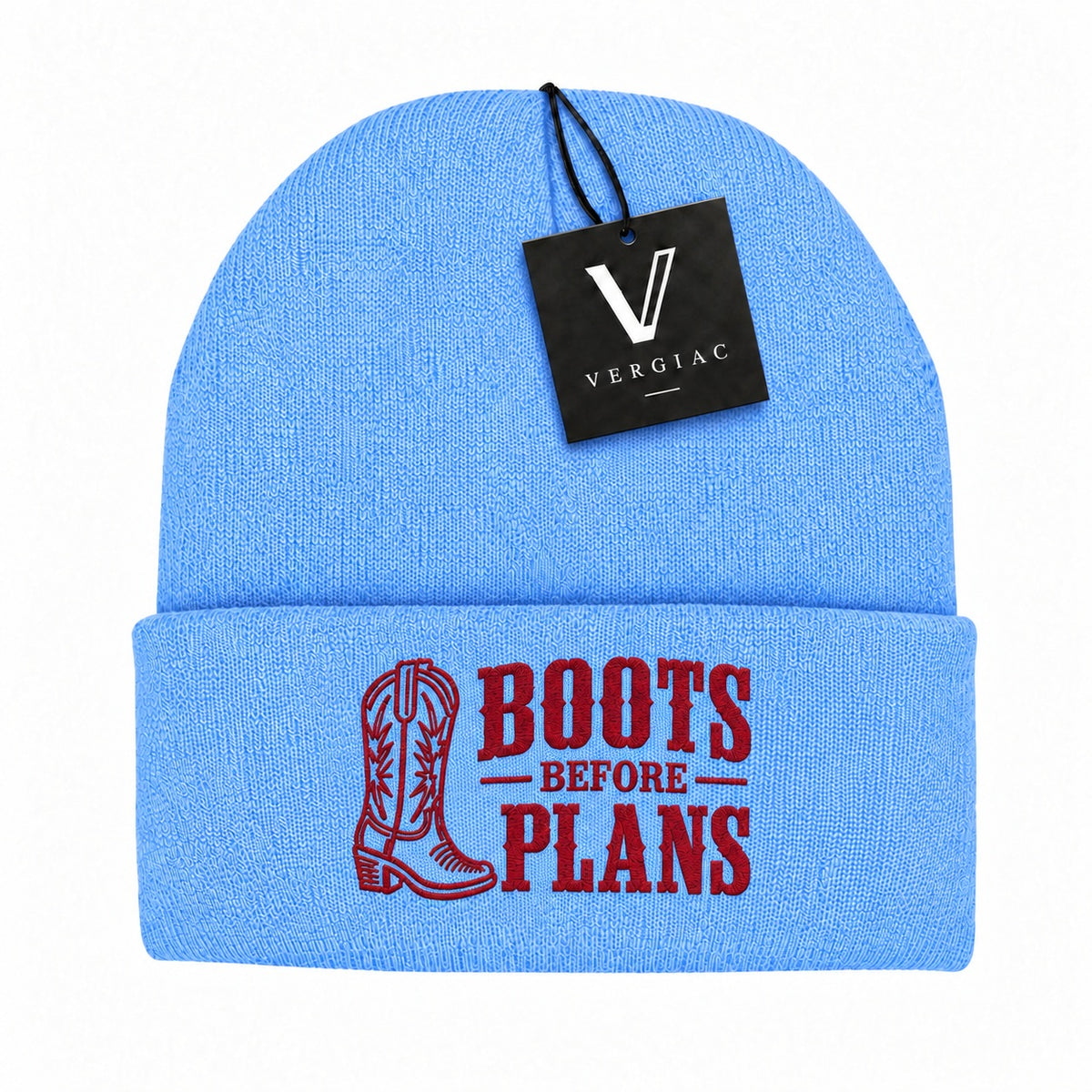 Boots Before Plans Embroidered Knit Beanie