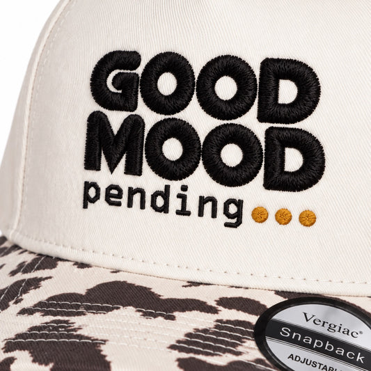 5-Panel Embroidered Cotton Trucker Hat with Printed Brim and Structured Front, Adjustable Unisex Baseball Cap, 1 Piece