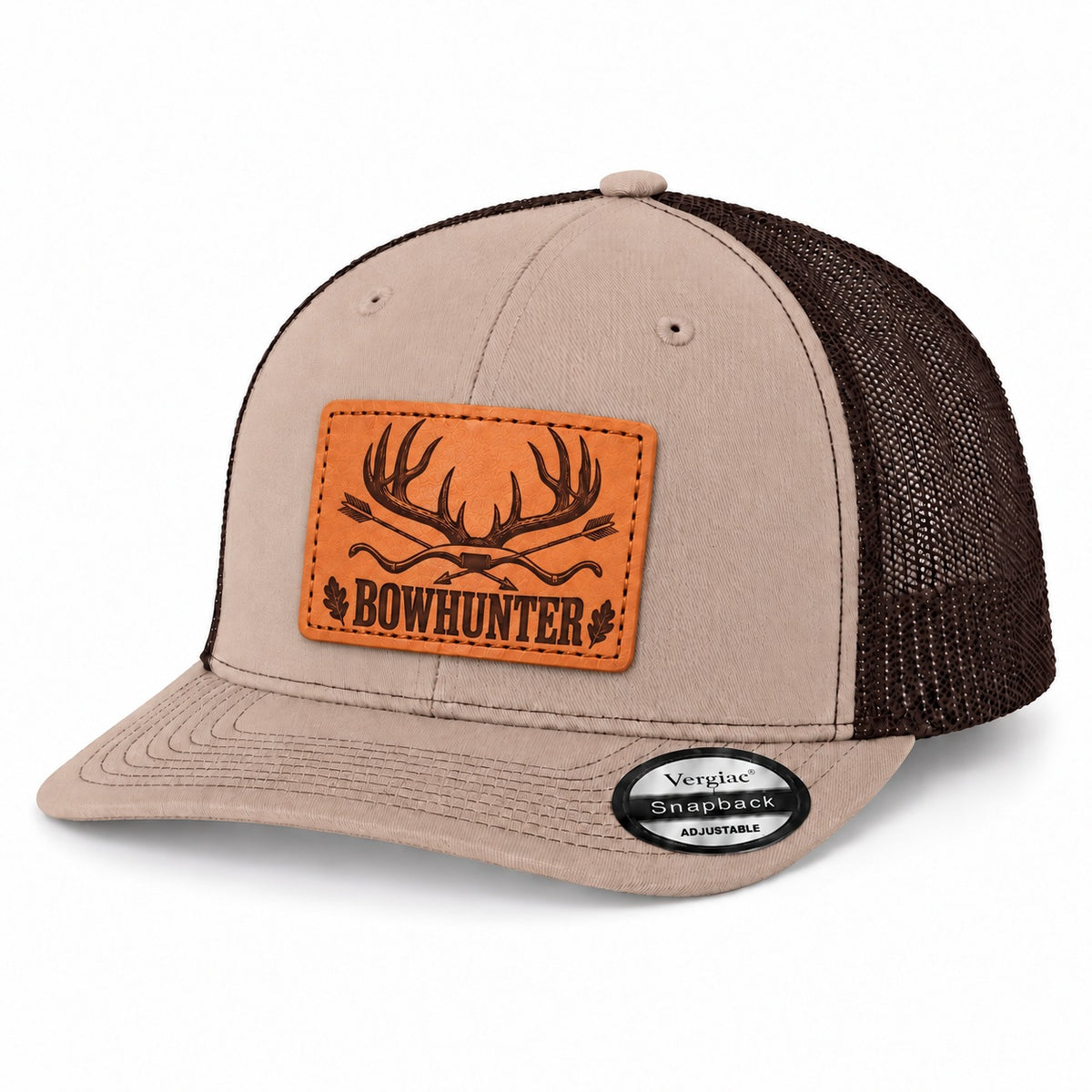 Bowhunter Leather Patch Trucker Hat