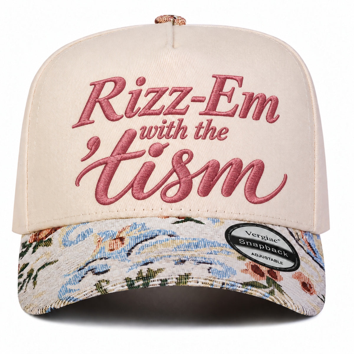 Rizz Em With The Tism Novelty 5-Panel Trucker Hat