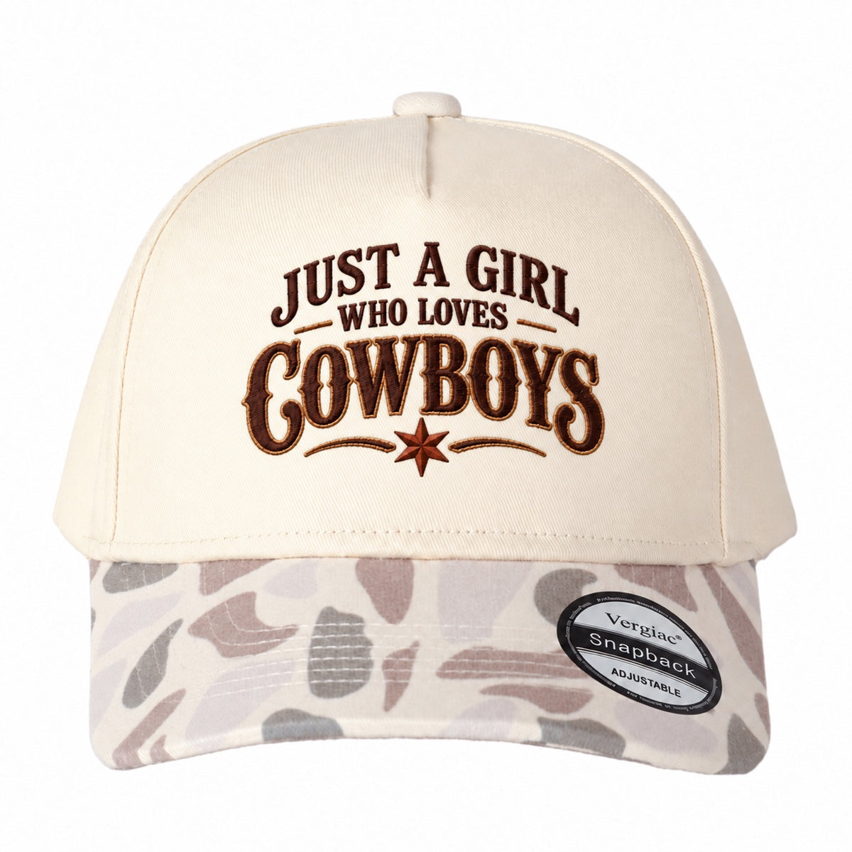 Just A Girl Who Loves Cowboys Western 5-Panel Trucker Hat