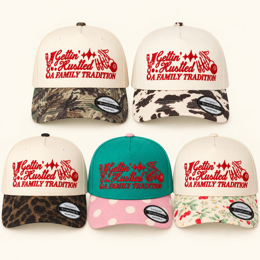 5-Panel Embroidered Cotton Trucker Hat with Printed Brim and Structured Front, Adjustable Unisex Baseball Cap, 1 Piece