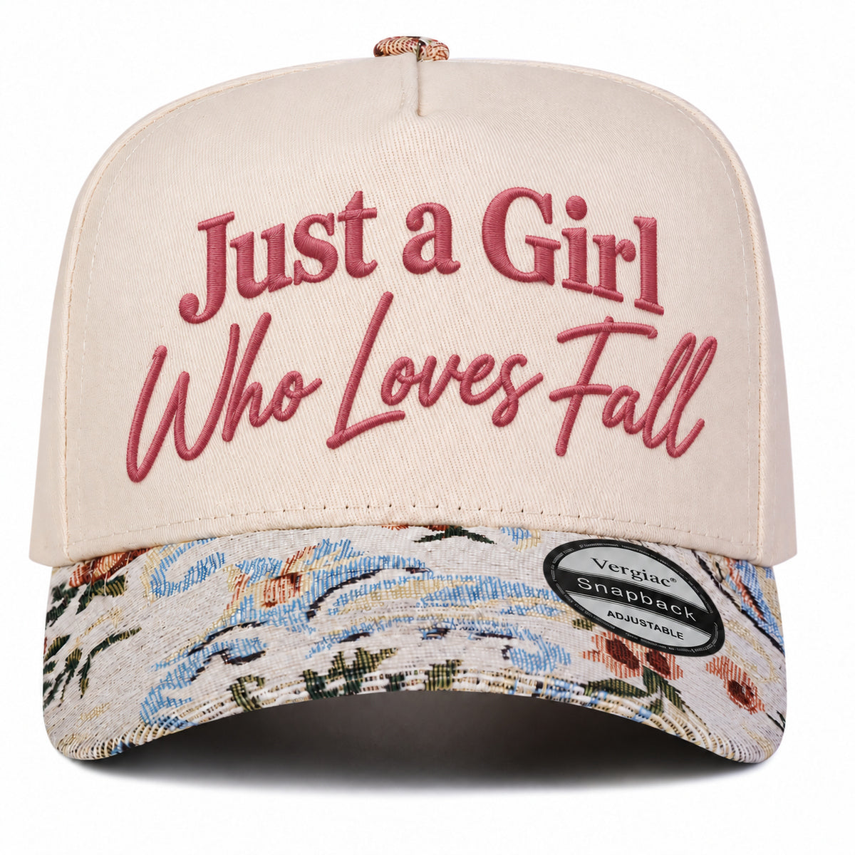 Just A Girl Who Loves Fall Fall-themed 5-Panel Trucker Hat