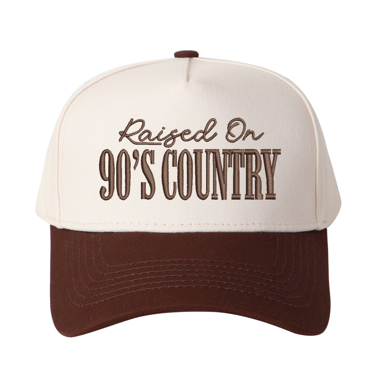 Raised On 90's Country Embroidered Trucker Hat