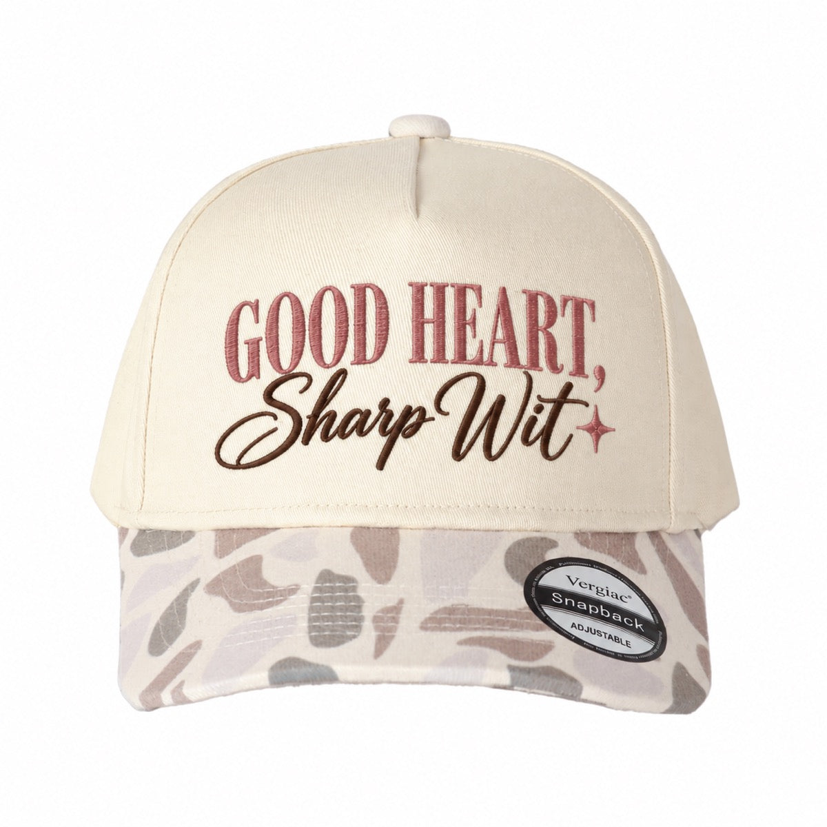 Good Heart, Sharp Wit 5-Panel Trucker Hat