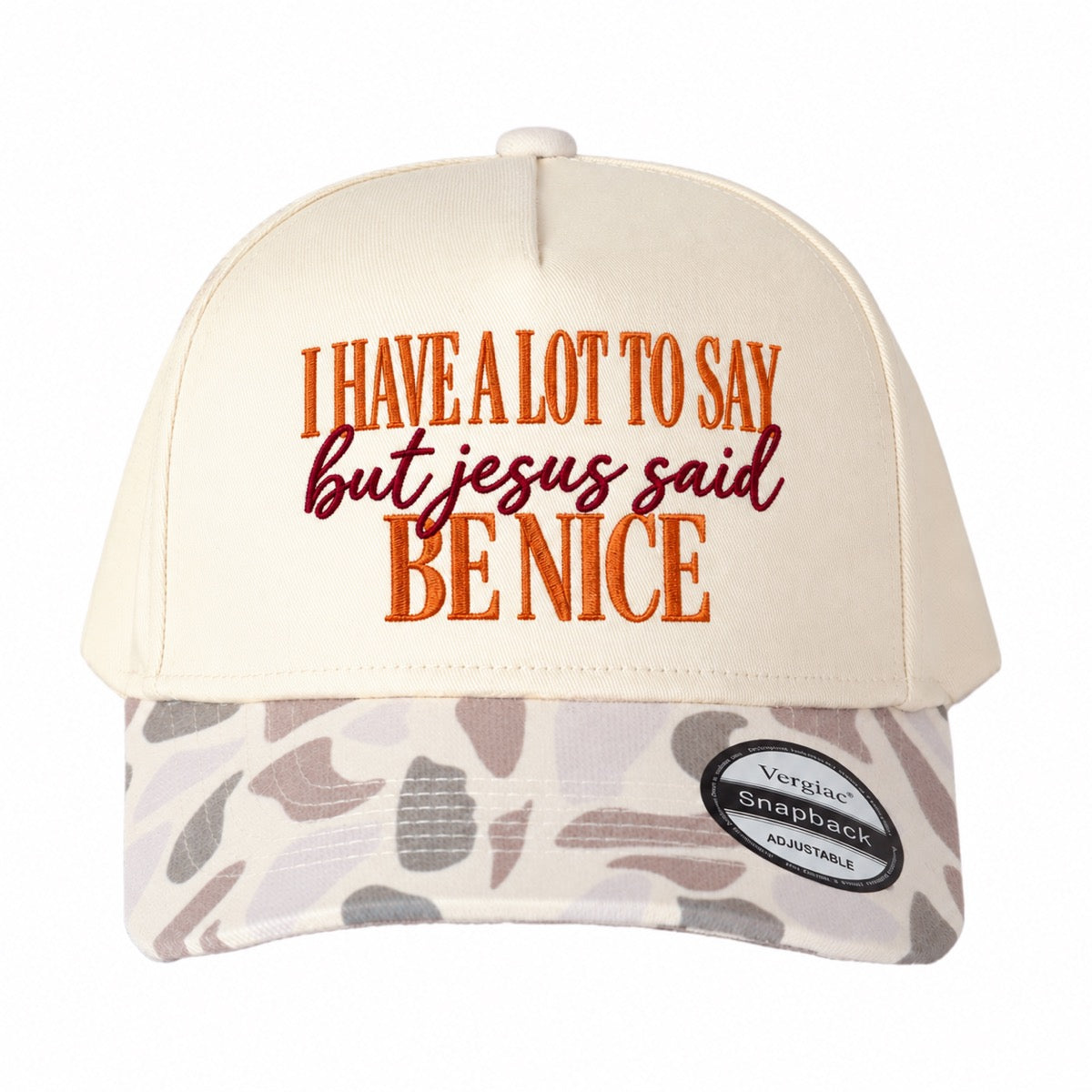 I Have A Lot To Say But Jesus Said Be Nice 5-Panel Trucker Hat