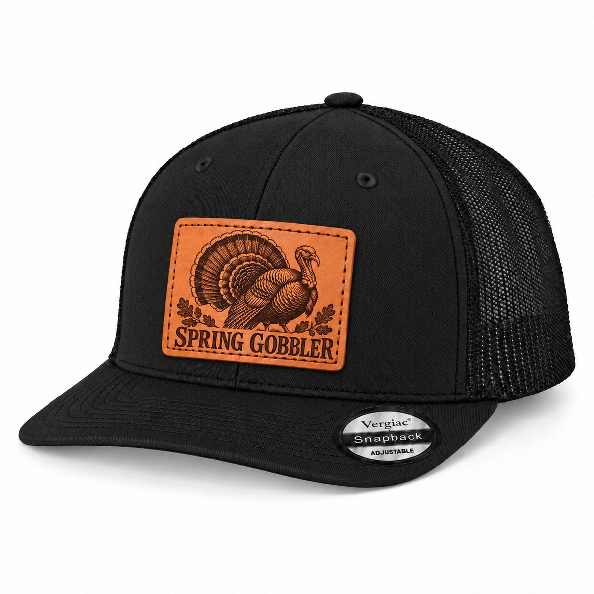 Spring Gobbler Leather Patch Trucker Hat