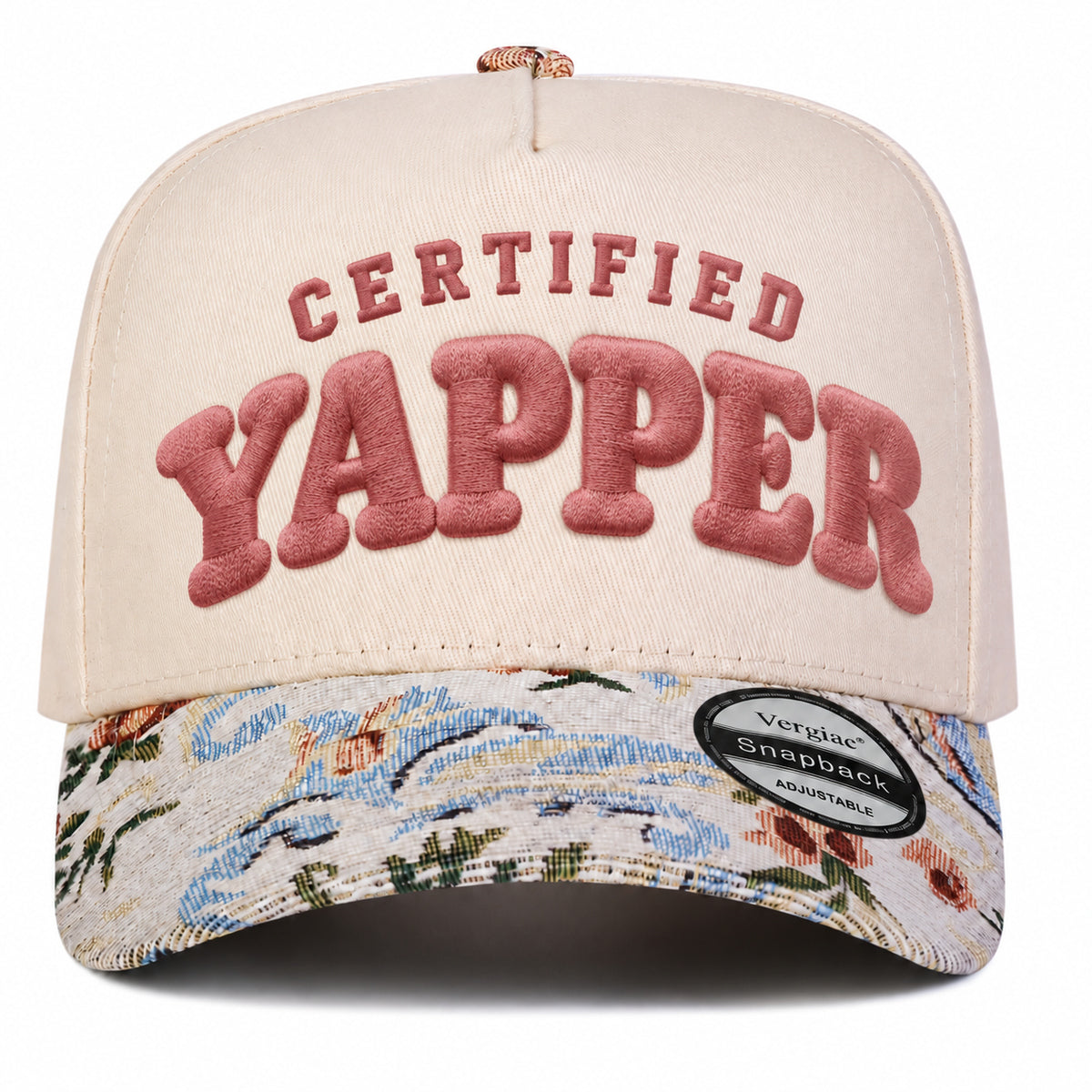 Certified Yapper Novelty Rounded 5-Panel Trucker Hat
