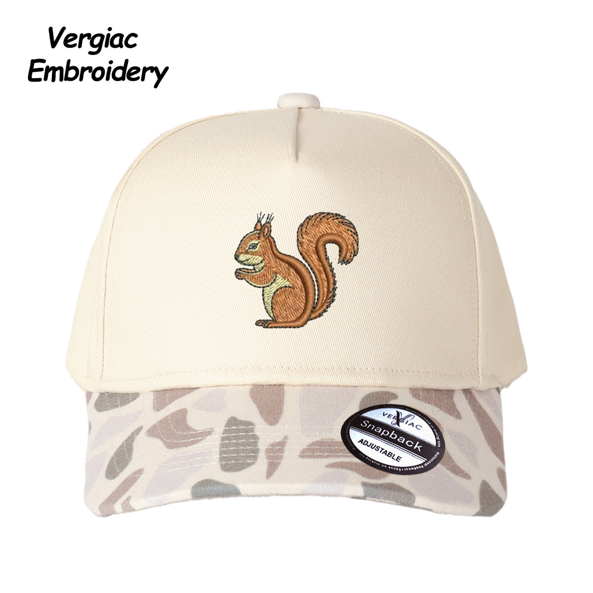 Squirrel Embroidered Trucker Hat