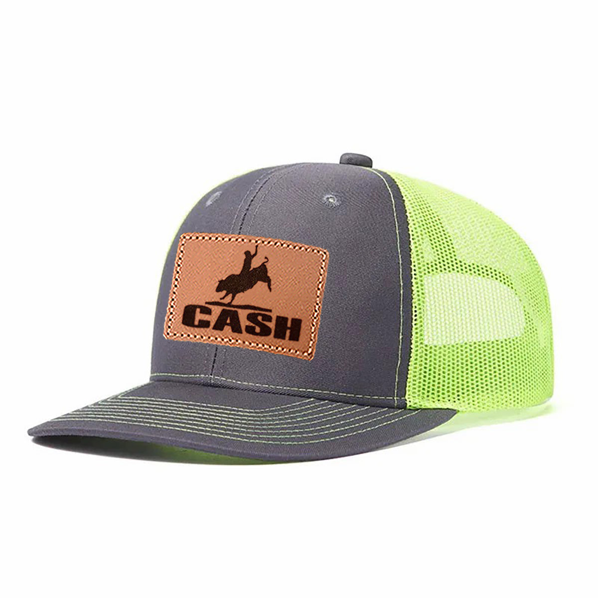 Rodeo Cash Leather Patch Trucker Hat