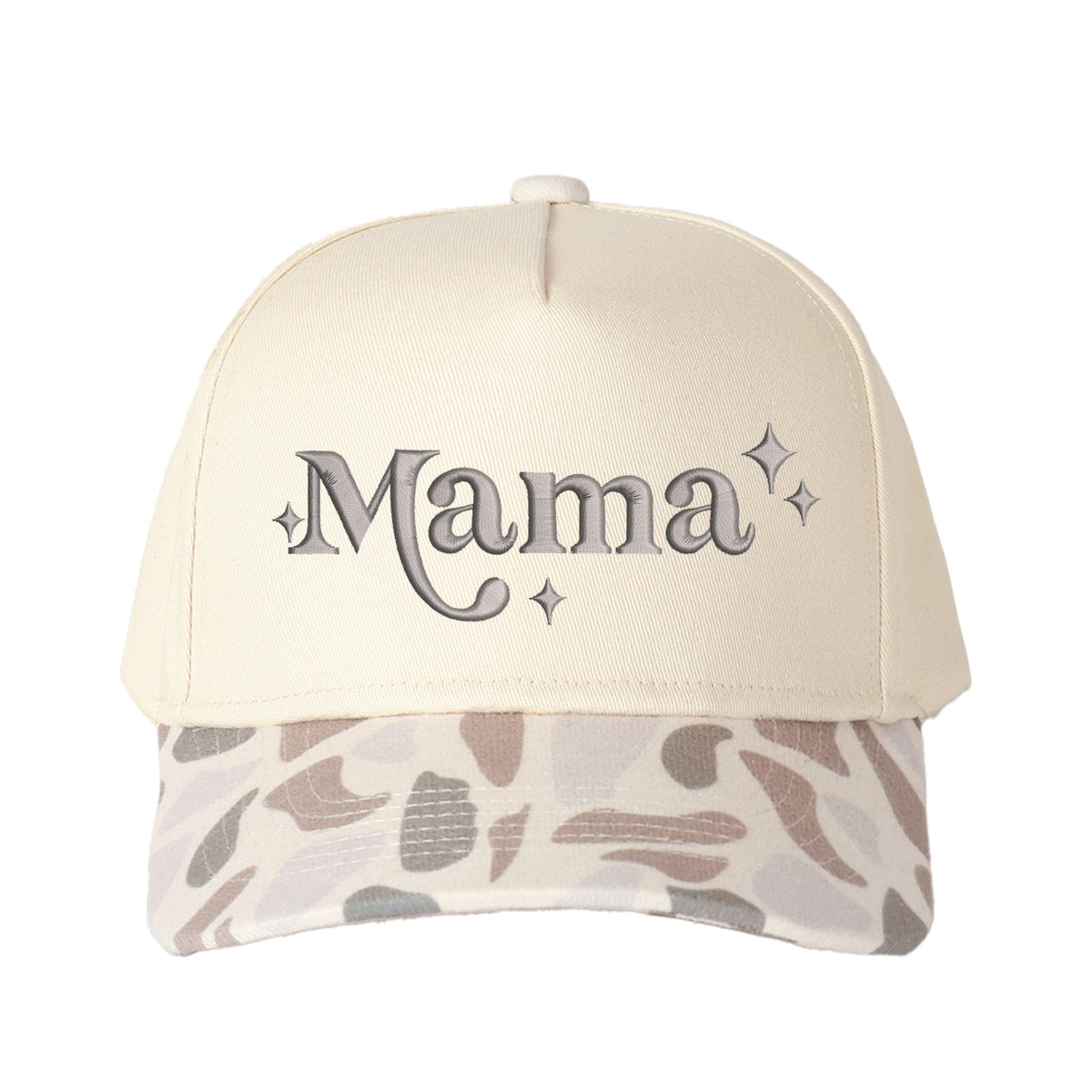 Star-accented Mama Embroidered Trucker Hat