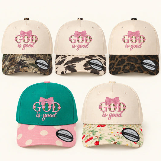 5-Panel Embroidered Cotton Trucker Hat with Printed Brim and Structured Front, Adjustable Unisex Baseball Cap, 1 Piece