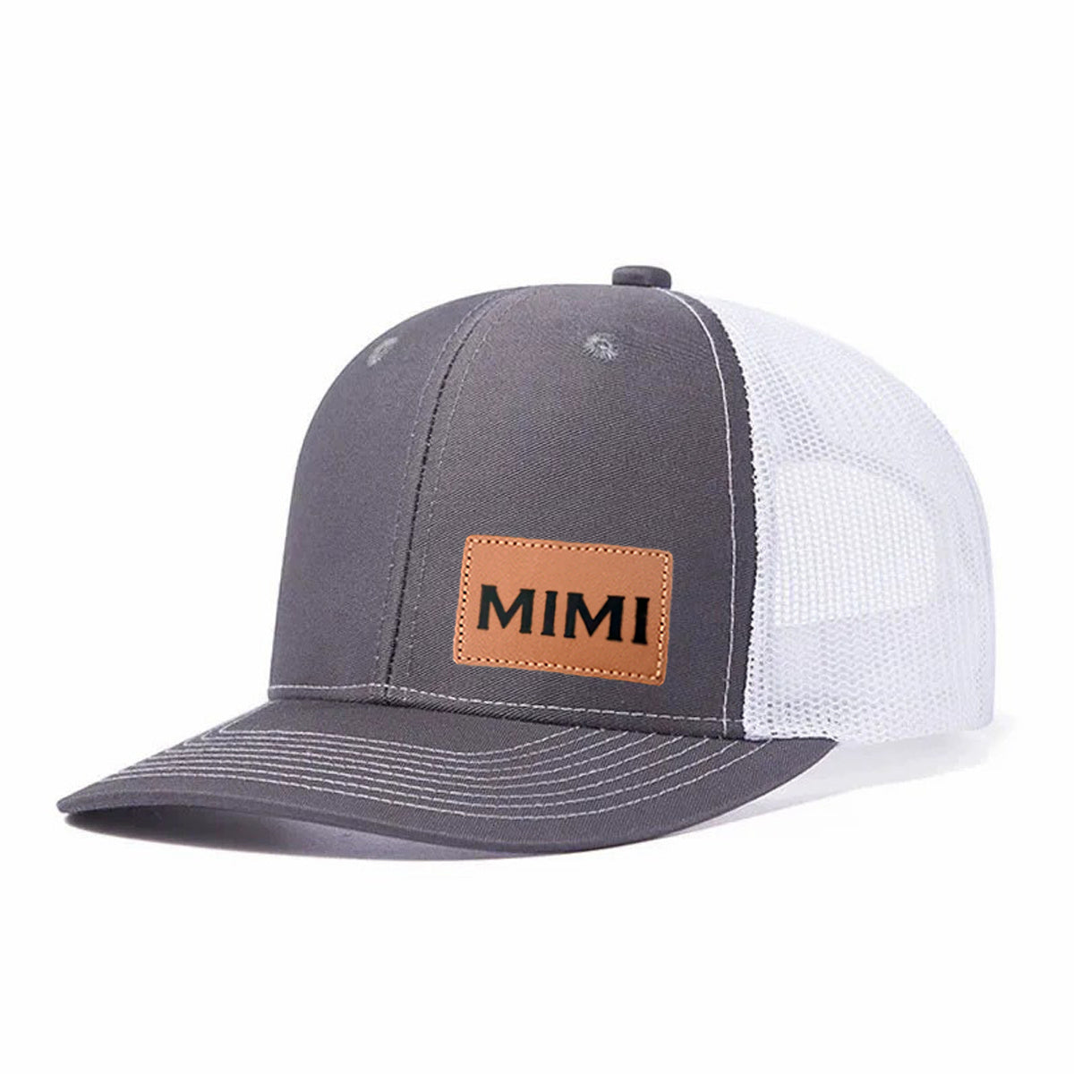 Mimi Leather Patch Trucker Hat