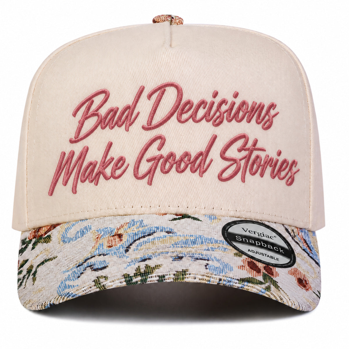 Bad Decisions Make Good Stories 5-Panel Trucker Hat