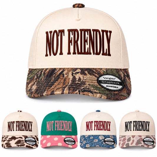5-Panel Embroidered Cotton Trucker Hat with Printed Brim and Structured Front, Adjustable Unisex Baseball Cap, 1 Piece
