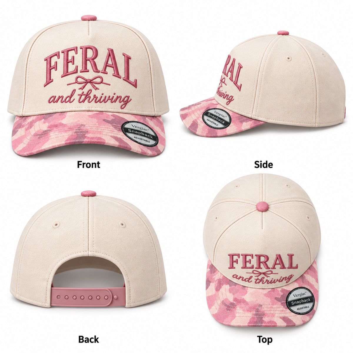 Feral And Thriving 5-Panel Trucker Hat
