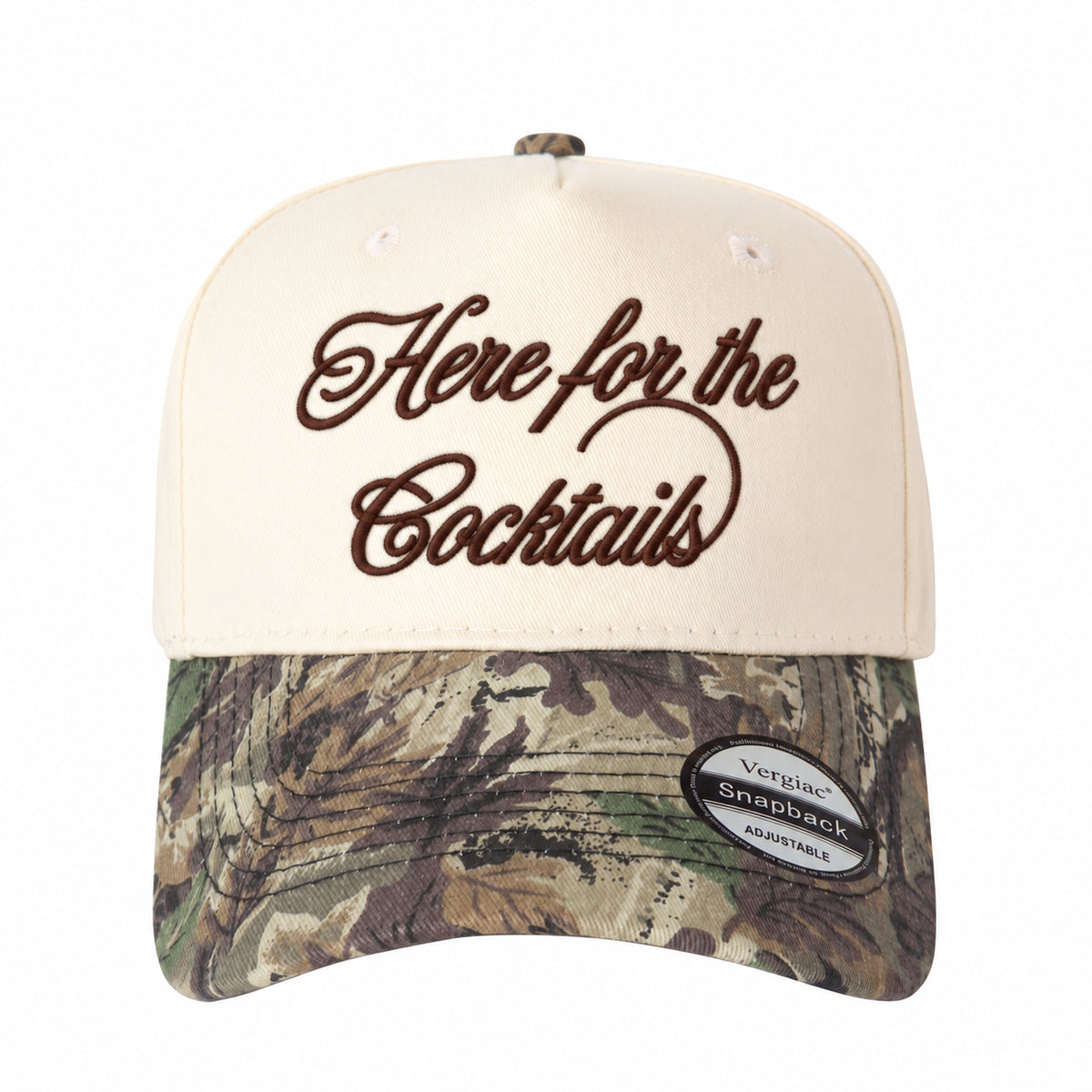 Here For The Cocktails 5-Panel Trucker Hat