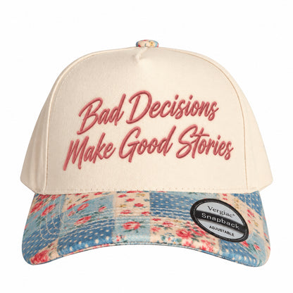 Bad Decisions Make Good Stories 5-Panel Trucker Hat