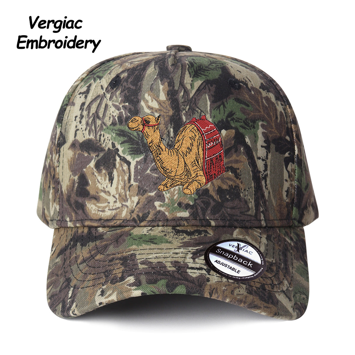 Camel Embroidered Trucker Hat