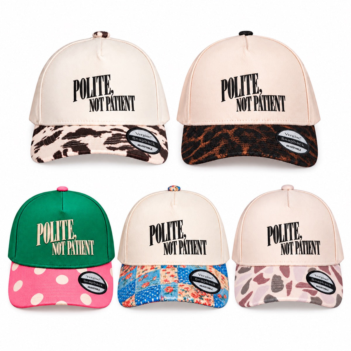 Polite, Not Patient 5-Panel Trucker Hat