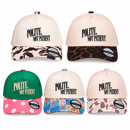 Polite, Not Patient 5-Panel Trucker Hat
