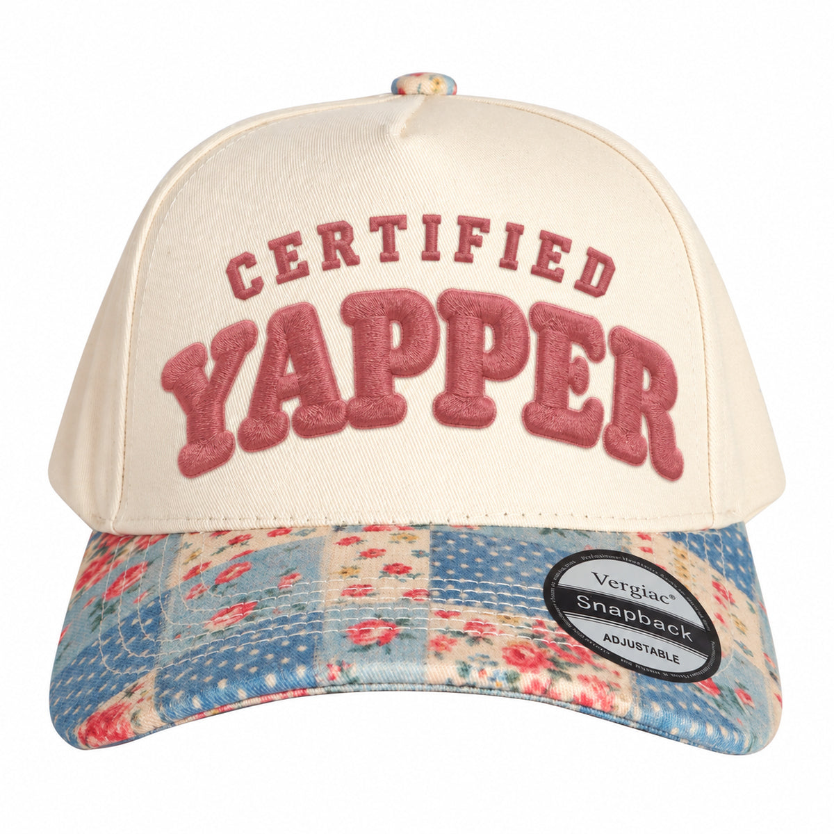 Certified Yapper Novelty Rounded 5-Panel Trucker Hat