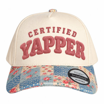 Certified Yapper Novelty Rounded 5-Panel Trucker Hat