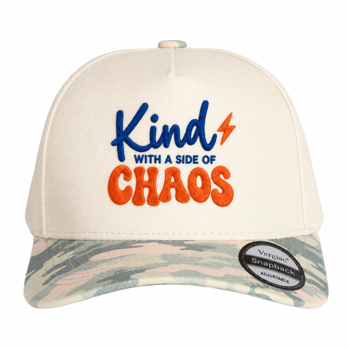 5-Panel Embroidered Cotton Trucker Hat with Printed Brim and Structured Front, Adjustable Unisex Baseball Cap, 1 Piece