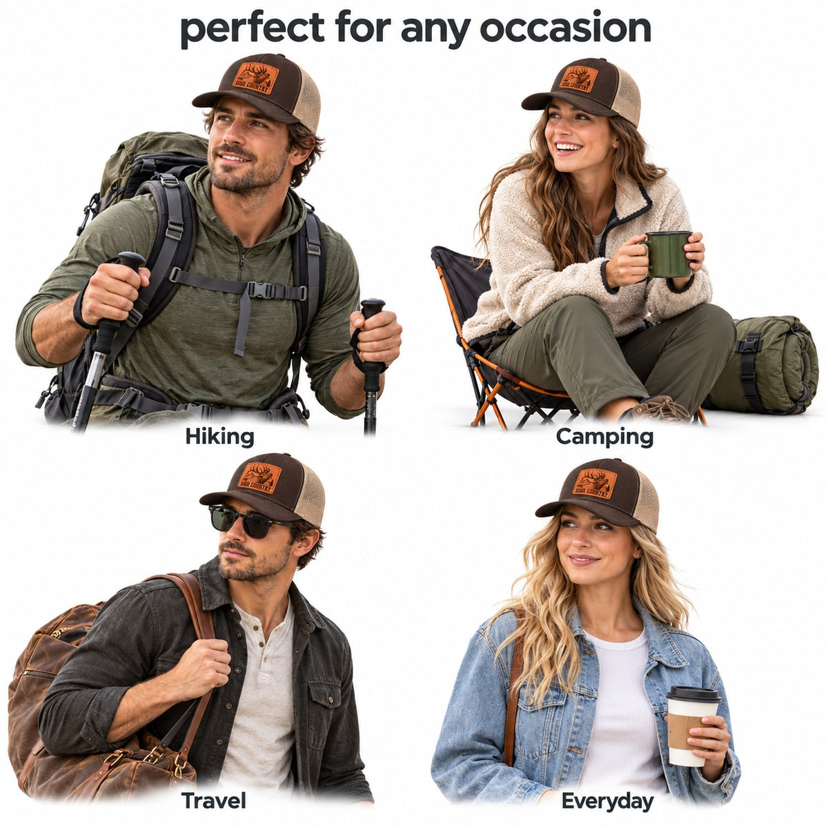 High Country Leather Patch Trucker Hat