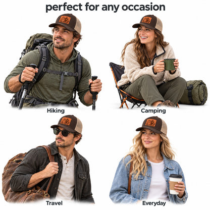 High Country Leather Patch Trucker Hat