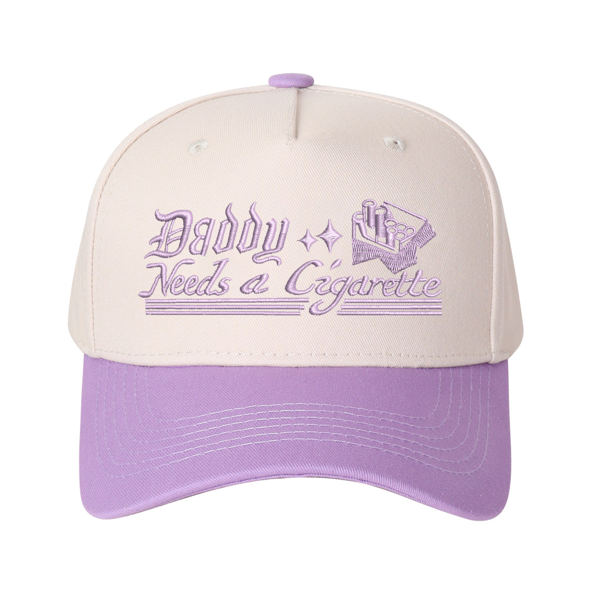 Daddy Needs A Cigarette Embroidered Trucker Hat