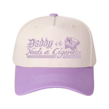 Daddy Needs A Cigarette Embroidered Trucker Hat