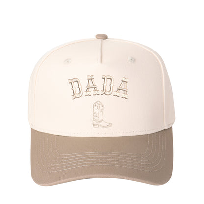 Father's Day Arched Dada Letter And Boot Embroidered Trucker Hat