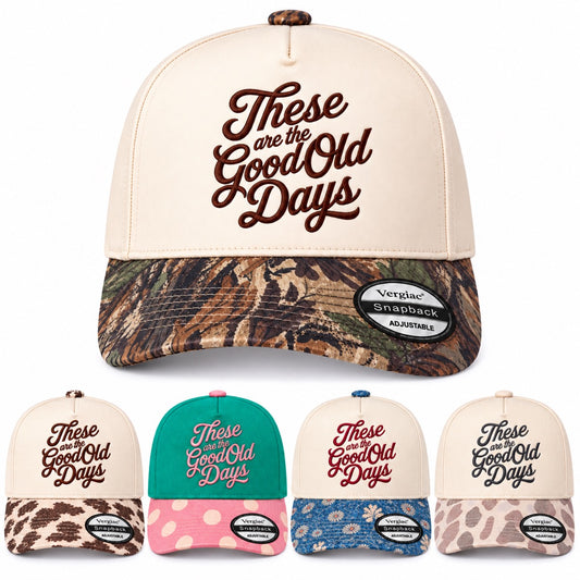 5-Panel Embroidered Cotton Trucker Hat with Printed Brim and Structured Front, Adjustable Unisex Baseball Cap, 1 Piece