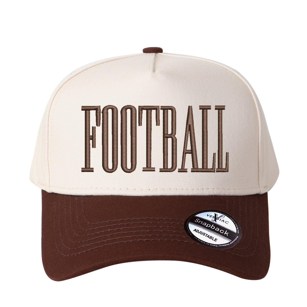 FOOTBALL Letter Embroidered Color Block Trucker Hat Unisex Adjustable Cotton Breathable Fashion Cap for Travel Daily Wear