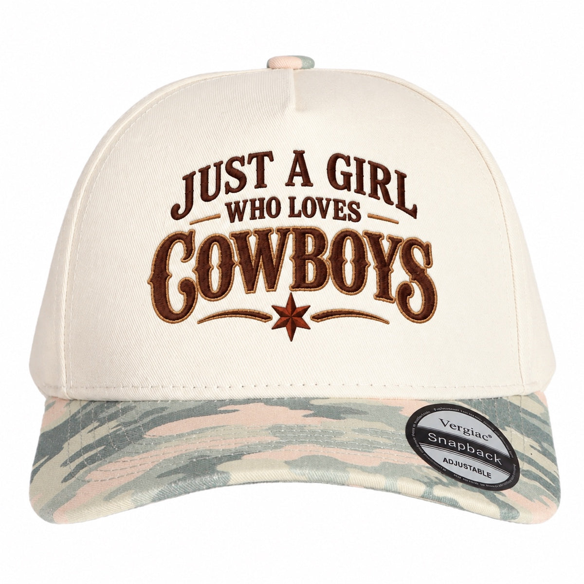 Just A Girl Who Loves Cowboys Western 5-Panel Trucker Hat