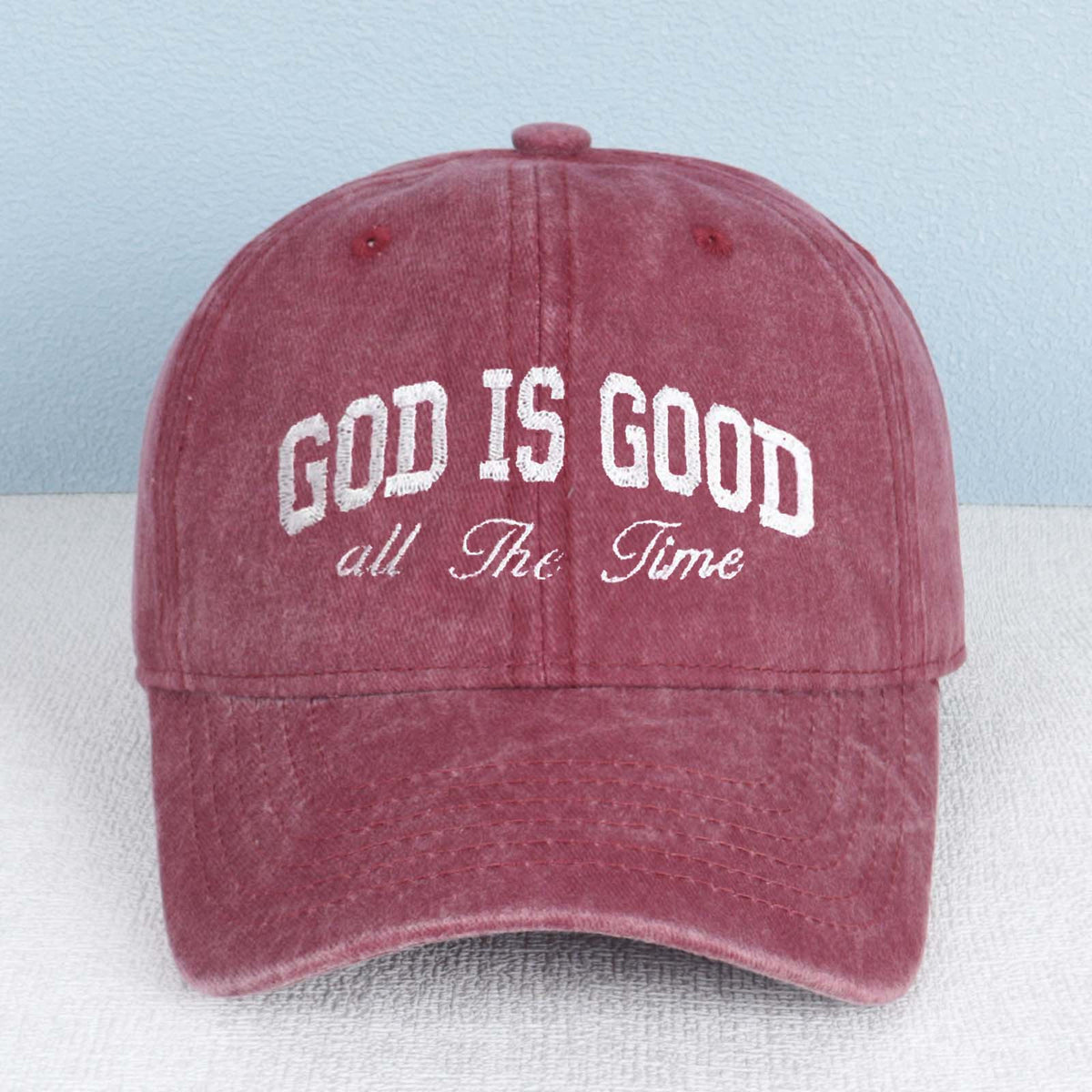 God Is Good All The Time Embroidered Trucker Hat