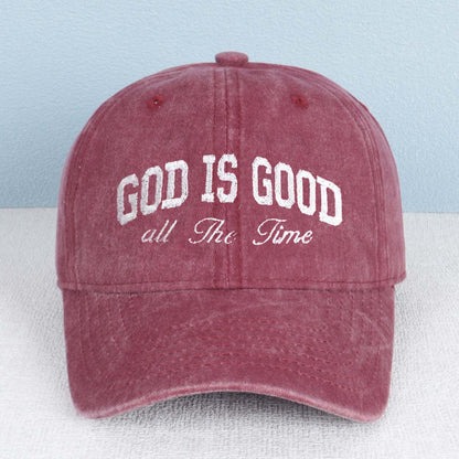 God Is Good All The Time Embroidered Trucker Hat