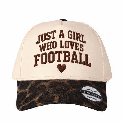 Just A Girl Who Loves Football 5-Panel Trucker Hat