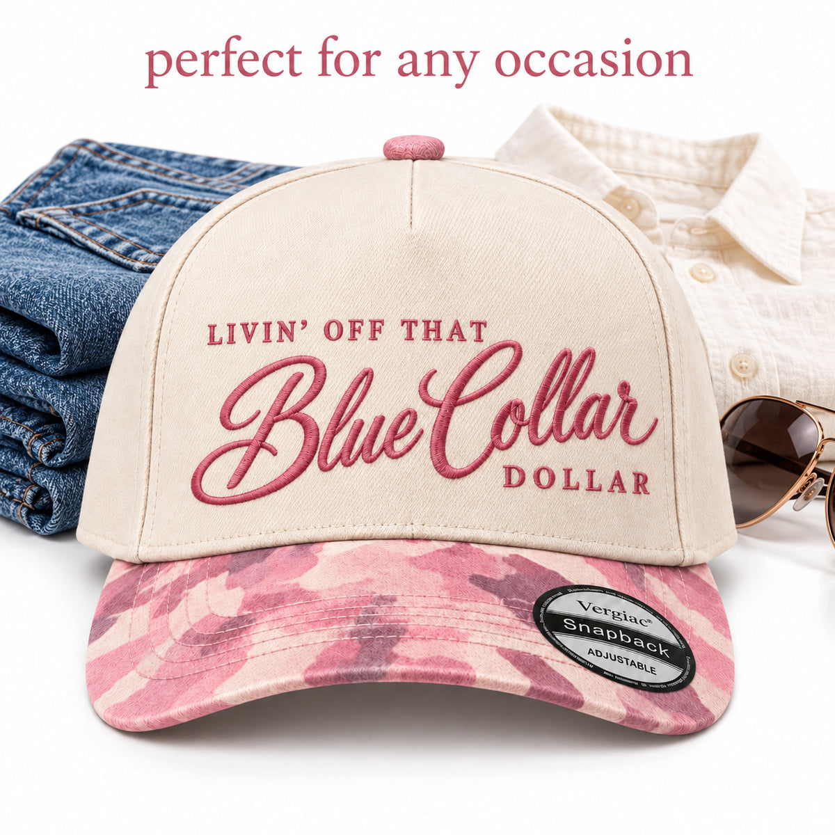 Livin Off That Blue Collar Dollar 5-Panel Trucker Hat