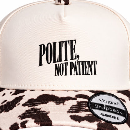 Polite, Not Patient 5-Panel Trucker Hat