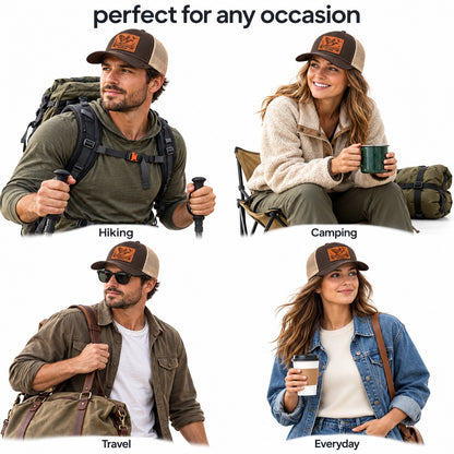 Migration Season Leather Patch Trucker Hat