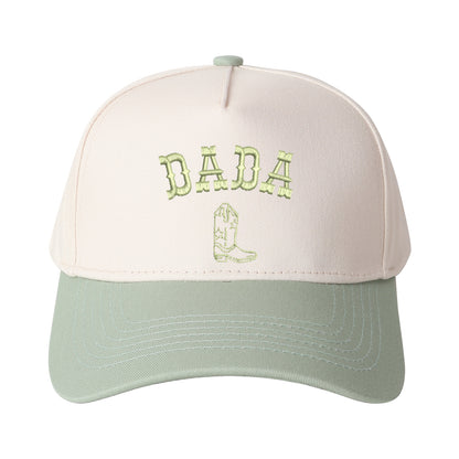 Father's Day Arched Dada Letter And Boot Embroidered Trucker Hat