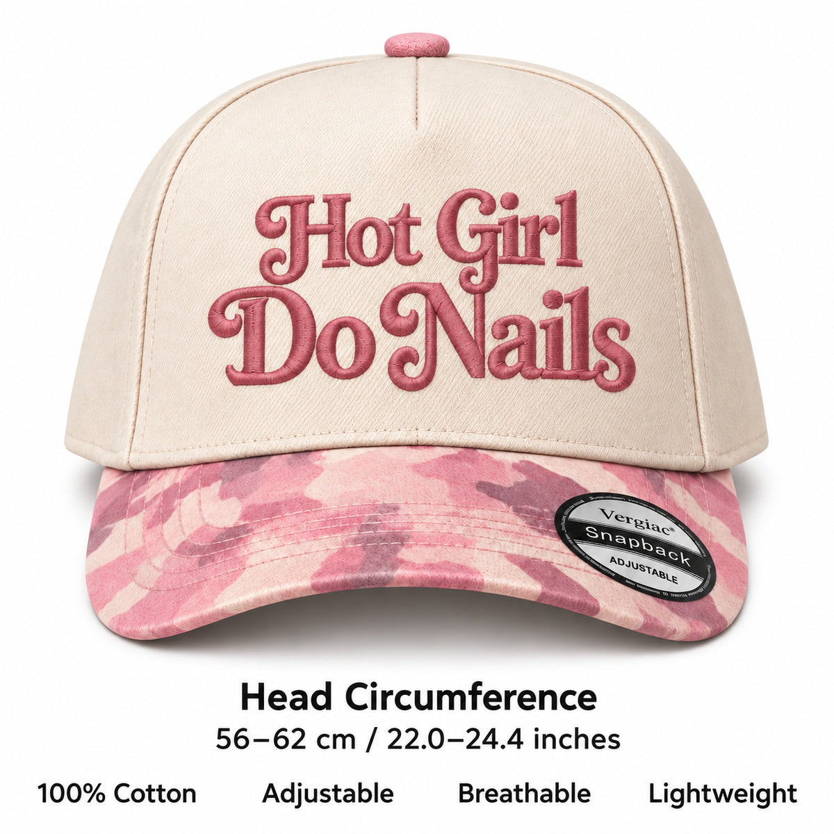 Hot Girl Do Nails Vintage 5-Panel Trucker Hat