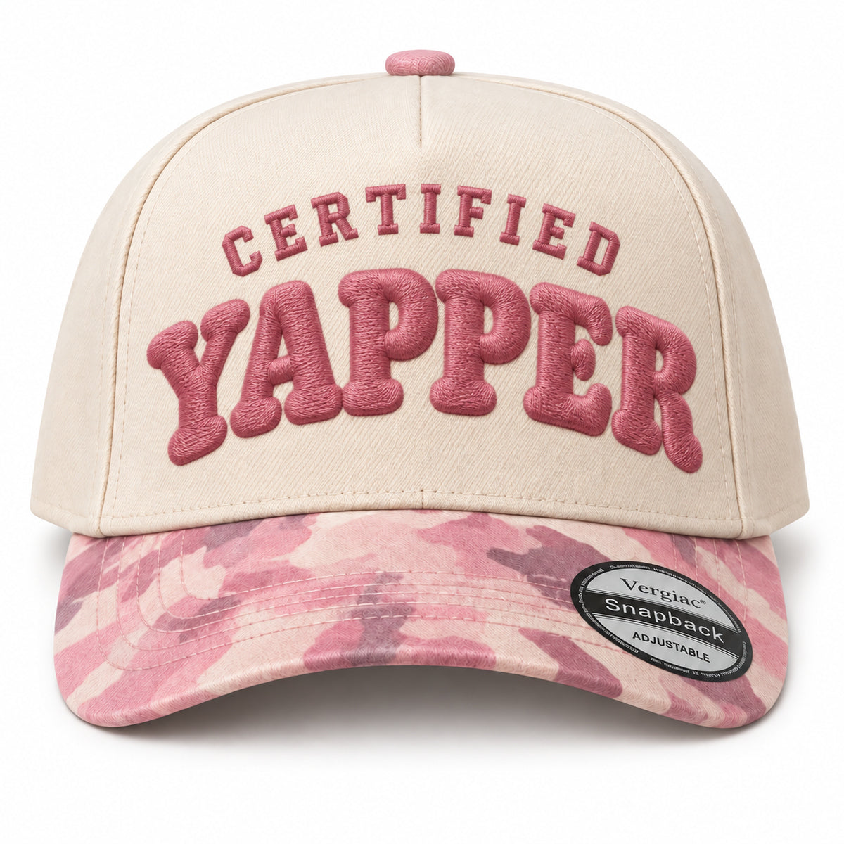 Certified Yapper Novelty Rounded 5-Panel Trucker Hat