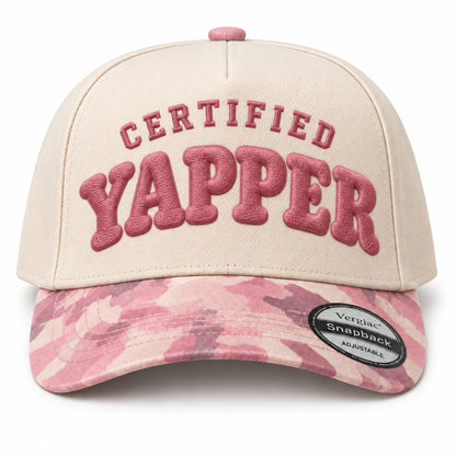 Certified Yapper Novelty Rounded 5-Panel Trucker Hat