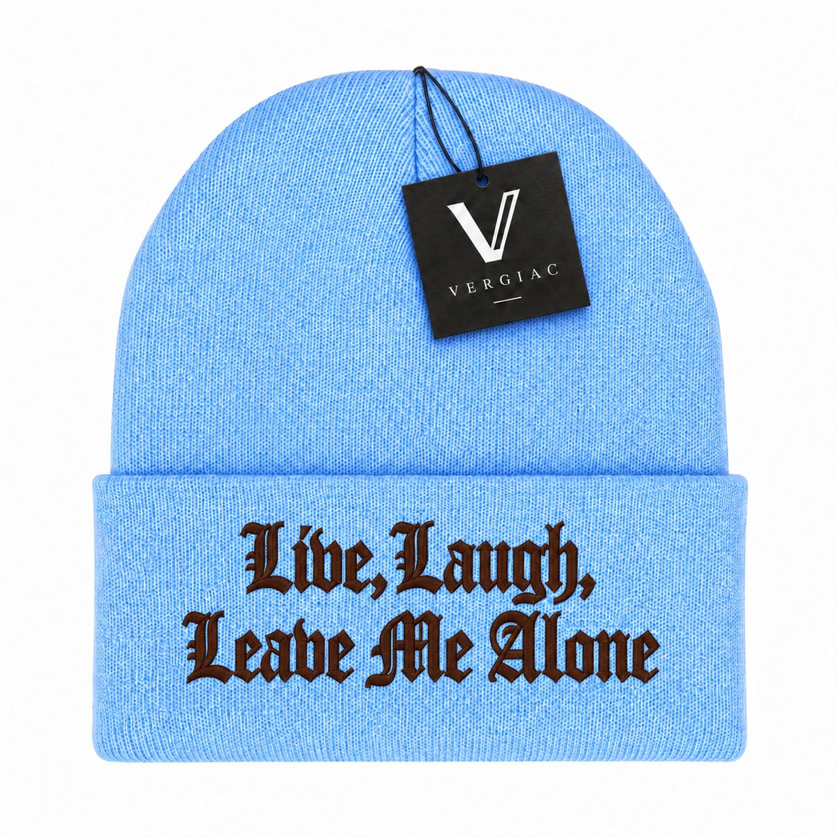 A Gothic font Embroidered Acrylic Knitted Hat Unisex High Elasticity High Gram Weight Warm and Comfortable