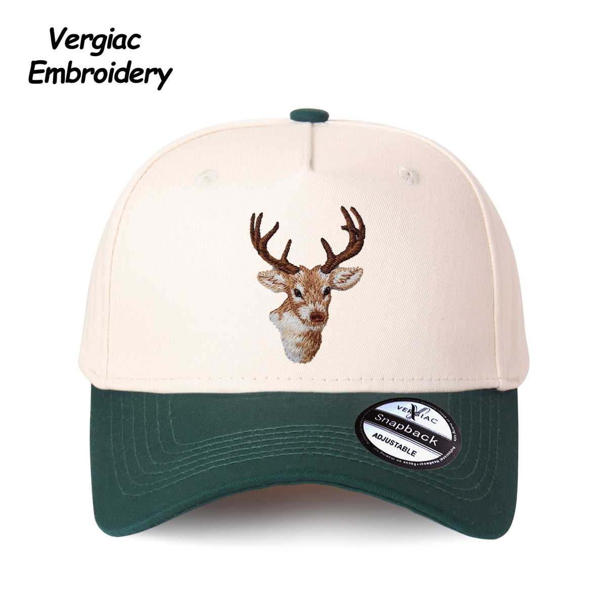 Deer Head Embroidered Trucker Hat