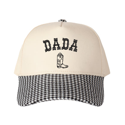 Father's Day Arched Dada Letter And Boot Embroidered Trucker Hat
